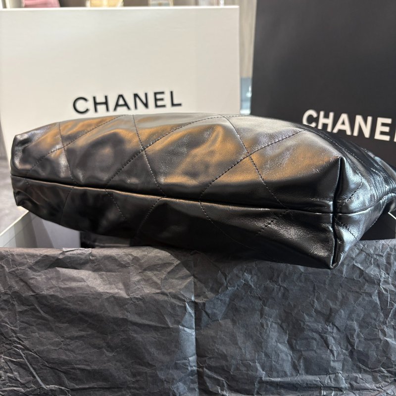 *SHIHNA名牌精品* CHANEL 22 bag 黑銀 芯片款-9