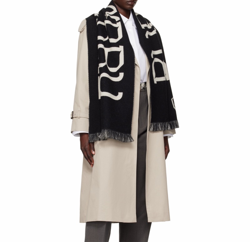 Burberry 男女同款 徽標圍巾均碼碼168cm*33cm-1