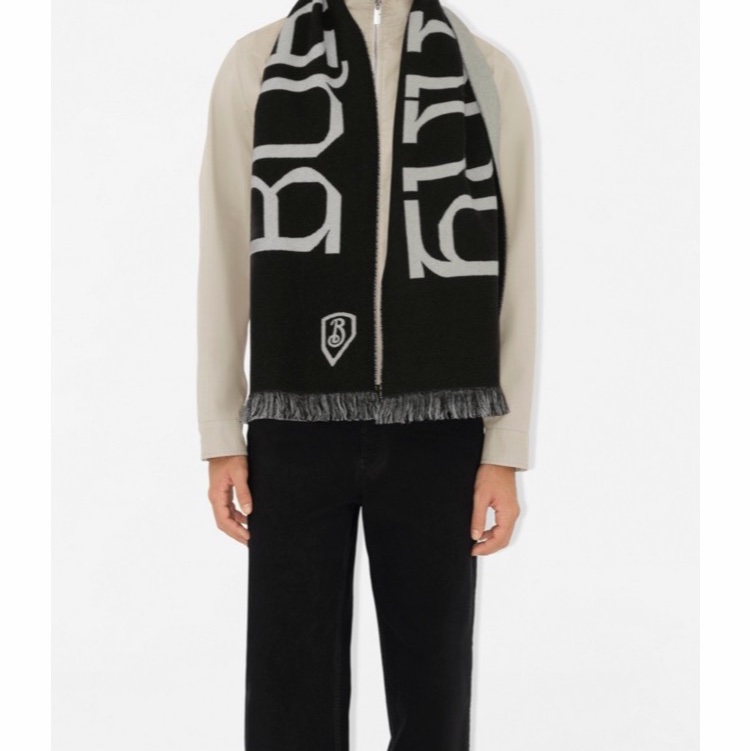 Burberry 男女同款 徽標圍巾均碼碼168cm*33cm-2