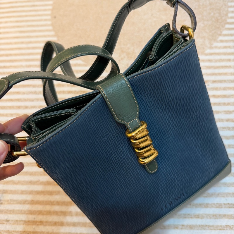 Loewe 羅意威 藍綠 蛇骨 斜孭 中古 Vintage-2
