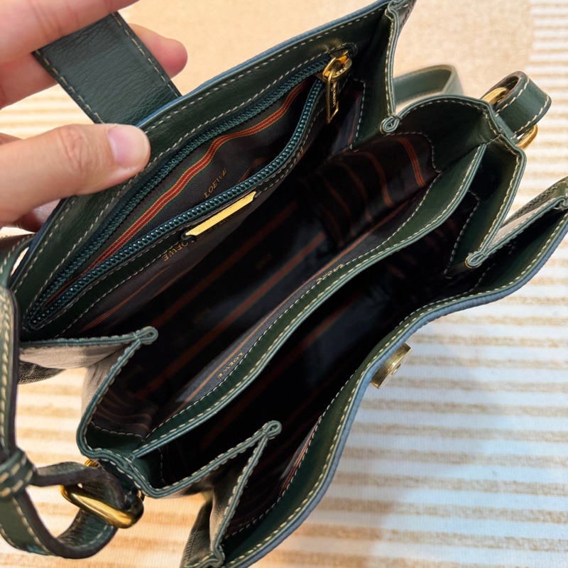 Loewe 羅意威 藍綠 蛇骨 斜孭 中古 Vintage-11