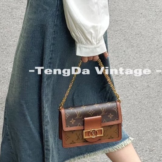 LV雙色原花達芙妮Dauphine鏈條woc M68746-1