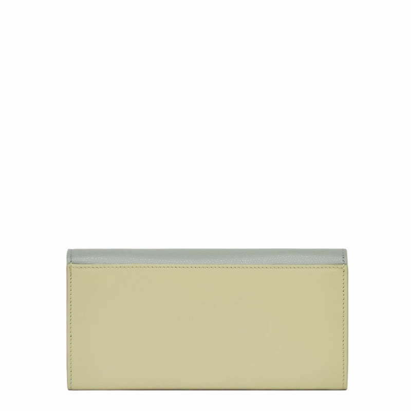 Fendi 女士 綠色皮革錢包均碼碼19cm*1cm*9cm-1