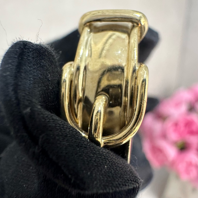 Hermes 中古 淡金色腰帶絲巾環-5