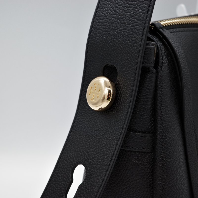 Tory Burch 湯麗柏琦 Romy 黑色 荔紋牛皮 肩背包-5