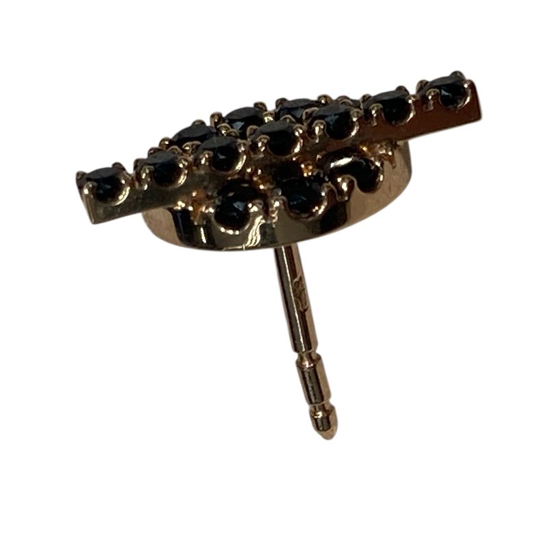 HERMES 愛馬仕 FINESSE STUD EARRINGS 18K 黑色尖晶石 耳環 PG-2