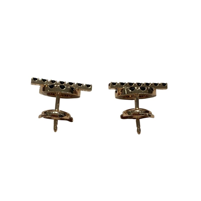 HERMES 愛馬仕 FINESSE STUD EARRINGS 18K 黑色尖晶石 耳環 PG-3