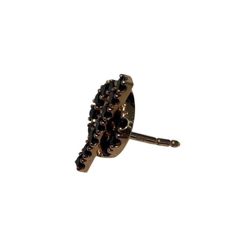 HERMES 愛馬仕 FINESSE STUD EARRINGS 18K 黑色尖晶石 耳環 PG-4