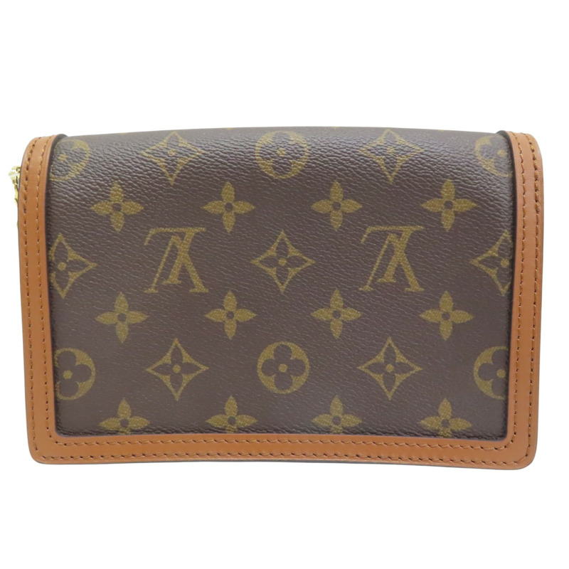 棕色 原花帆布 Dauphine 肩背包【LOUIS VUITTON LV 路易威登】 M68746-1