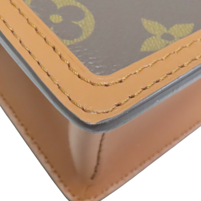 棕色 原花帆布 Dauphine 肩背包【LOUIS VUITTON LV 路易威登】 M68746-9