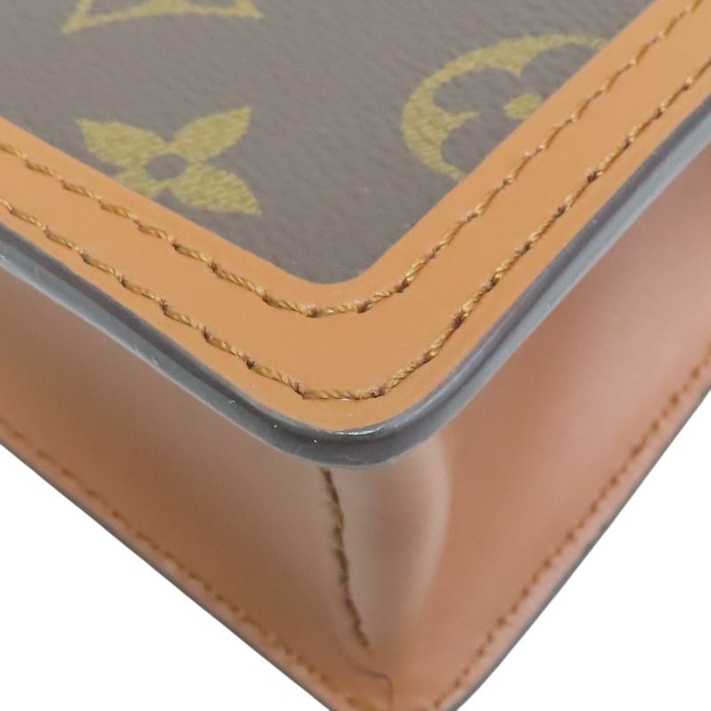 棕色 原花帆布 Dauphine 肩背包【LOUIS VUITTON LV 路易威登】 M68746-10