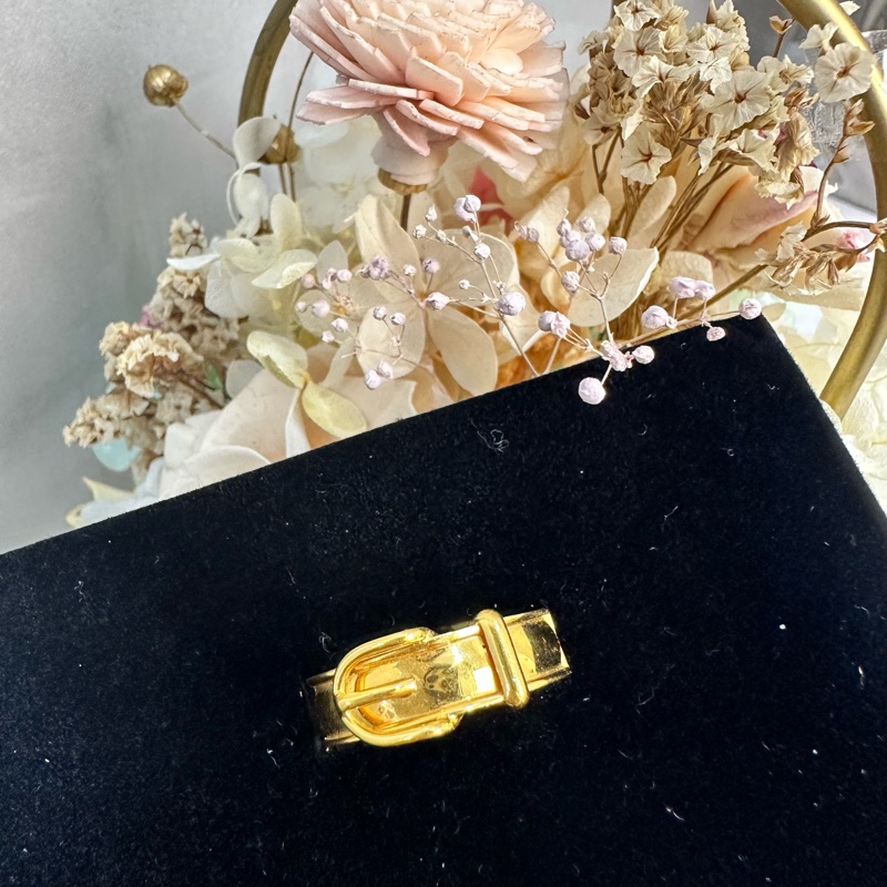 Hermes 中古 小號金色腰帶絲巾環-0