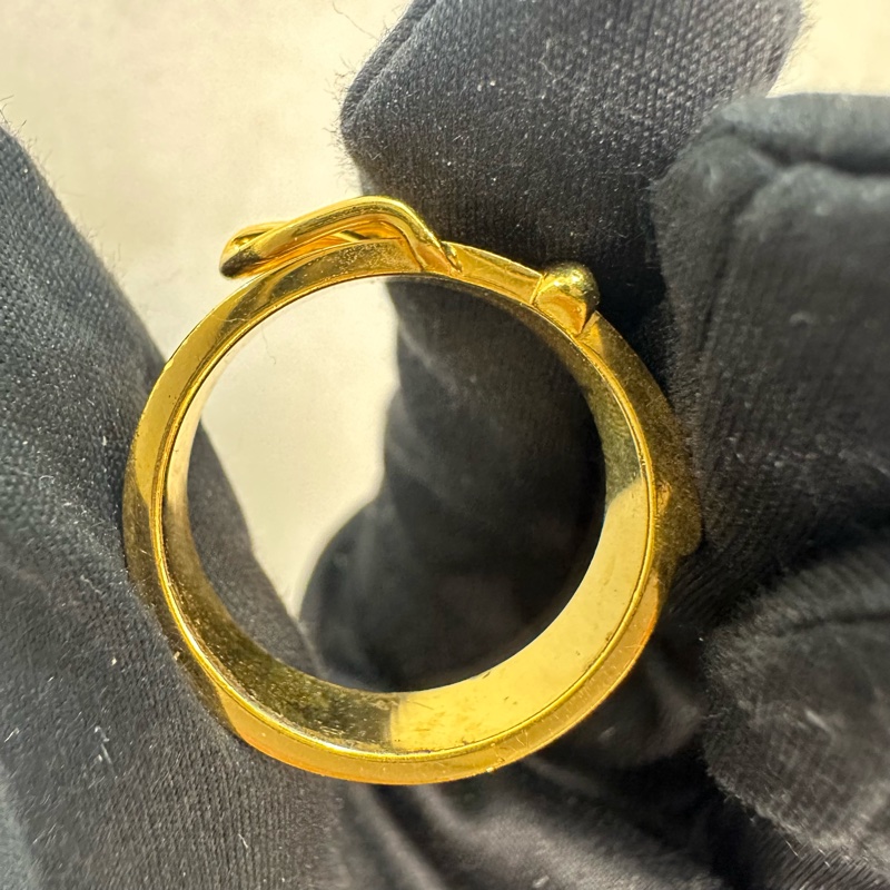 Hermes 中古 小號金色腰帶絲巾環-3