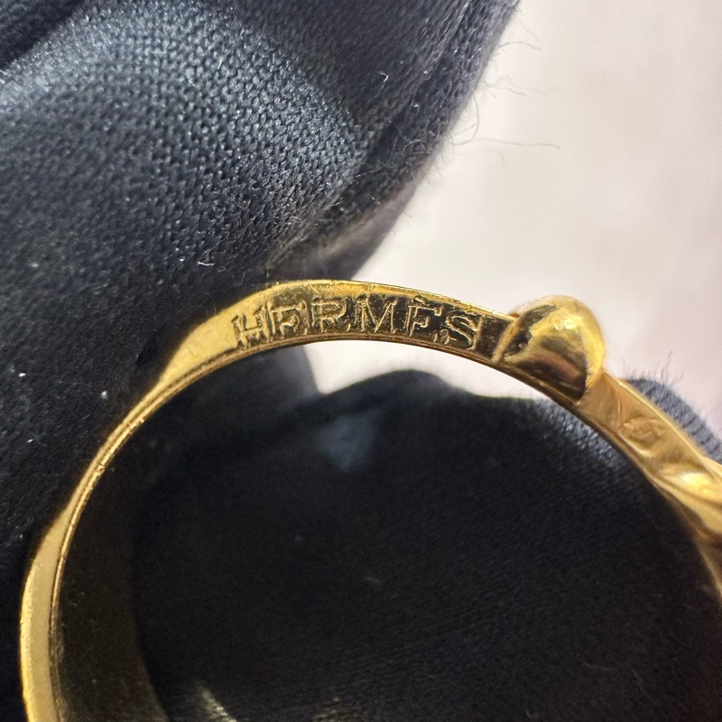 Hermes 中古 小號金色腰帶絲巾環-4