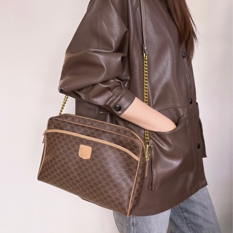 Celine 思琳 Macadam 老花側背包 斜背包