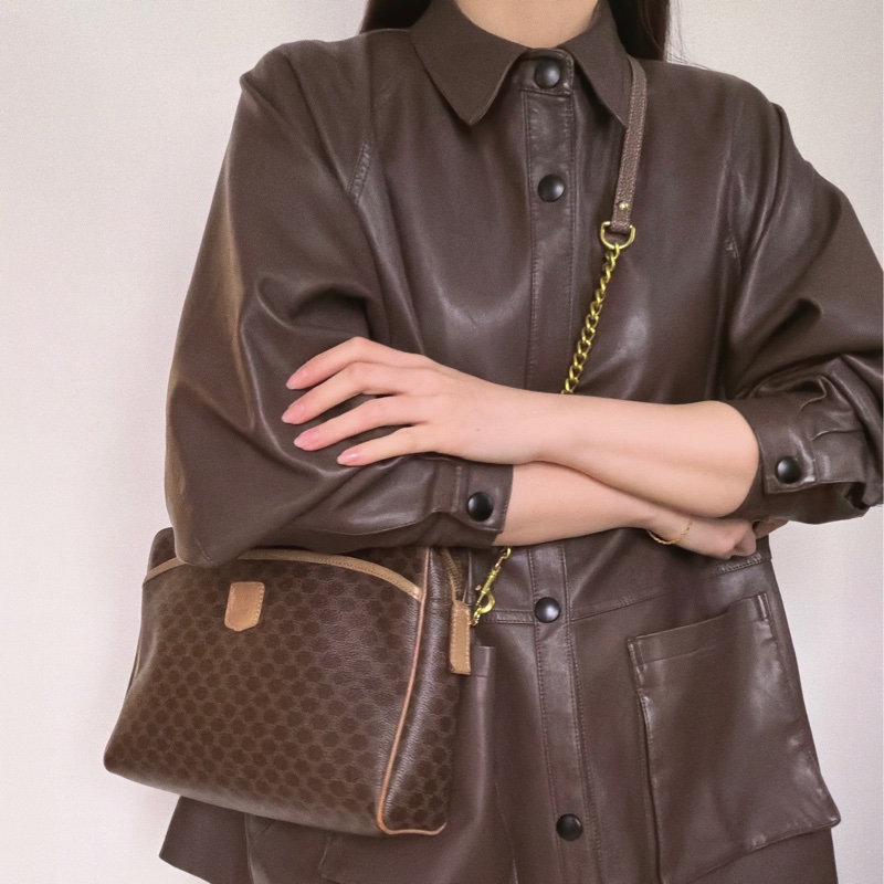 Celine 思琳 Macadam 老花側背包 斜背包-1