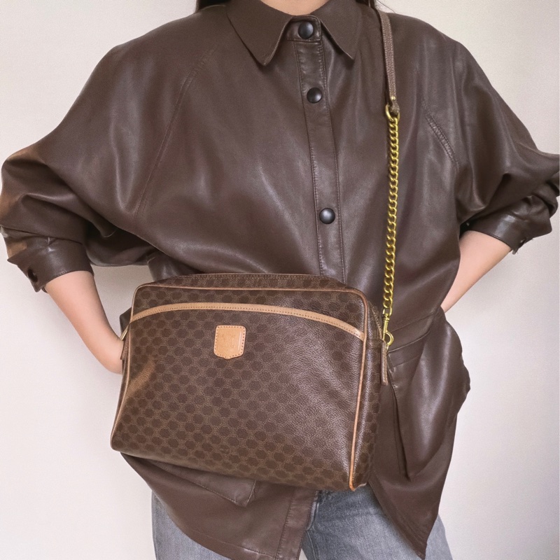 Celine 思琳 Macadam 老花側背包 斜背包-2