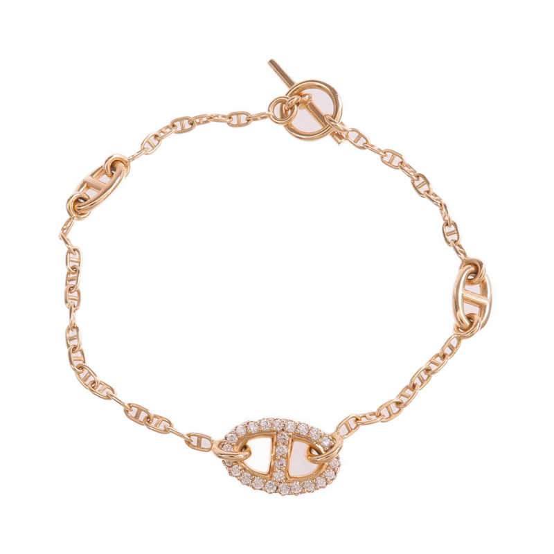 HERMES 18K玫瑰金Farandole Bracelet鑽石手鏈-3