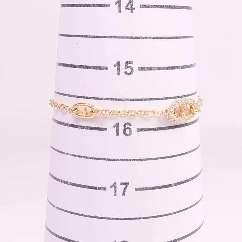 HERMES 18K玫瑰金Farandole Bracelet鑽石手鏈-9