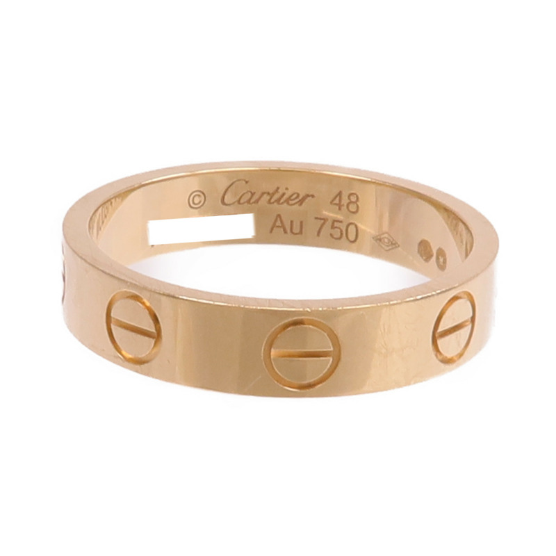 CARTIER 18K玫瑰金Love Ring戒指Cartier#48/US#4.5-1