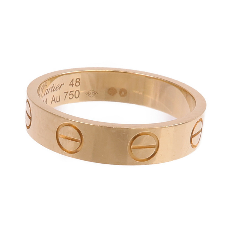 CARTIER 18K玫瑰金Love Ring戒指Cartier#48/US#4.5-3
