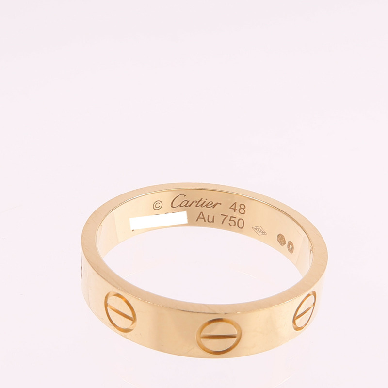 CARTIER 18K玫瑰金Love Ring戒指Cartier#48/US#4.5-4