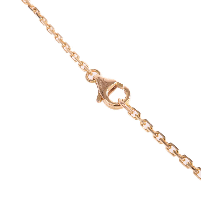 CARTIER 18K玫瑰金Love Necklace Half-Paved鑽石項鍊-4