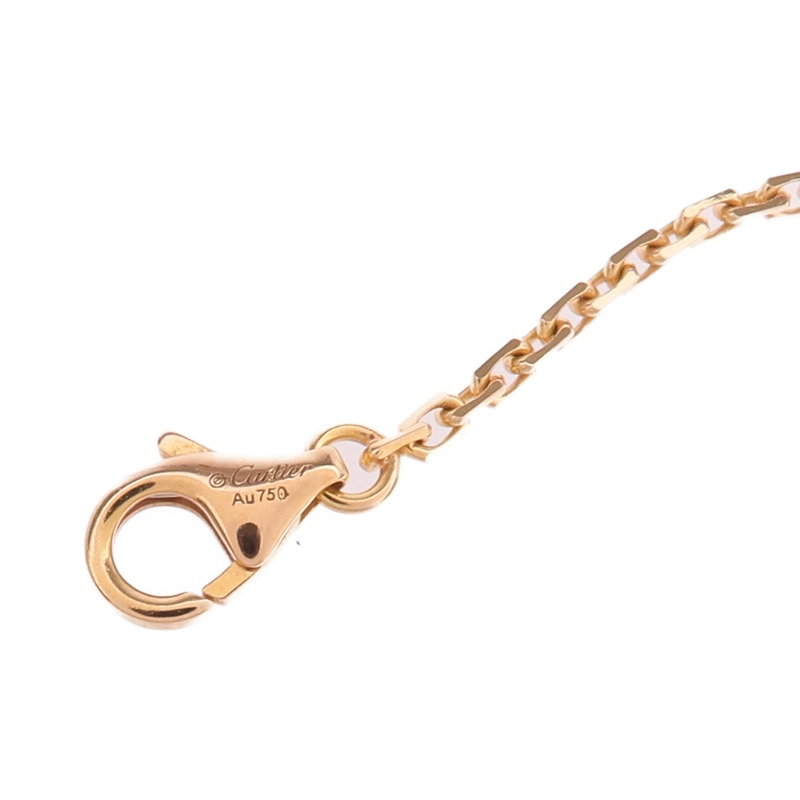 CARTIER 18K玫瑰金Love Necklace Half-Paved鑽石項鍊-6