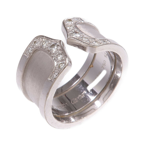 CARTIER 18K白金C2 Diamond Ring鑽石戒指Cartier#52/US#6