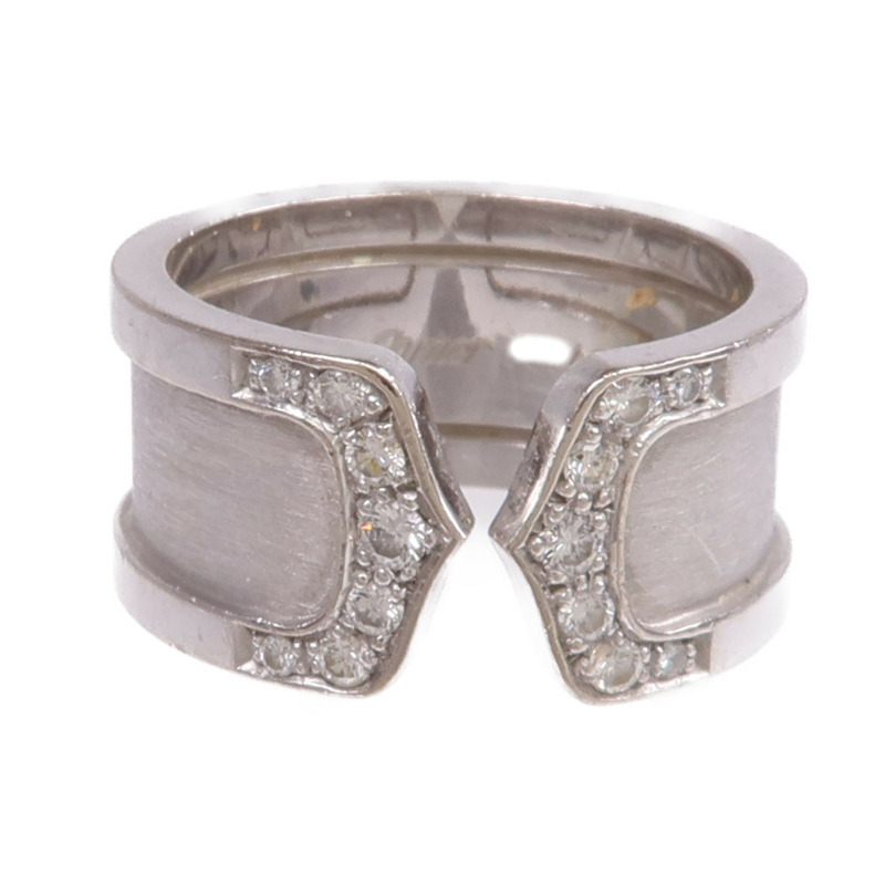 CARTIER 18K白金C2 Diamond Ring鑽石戒指Cartier#52/US#6-1