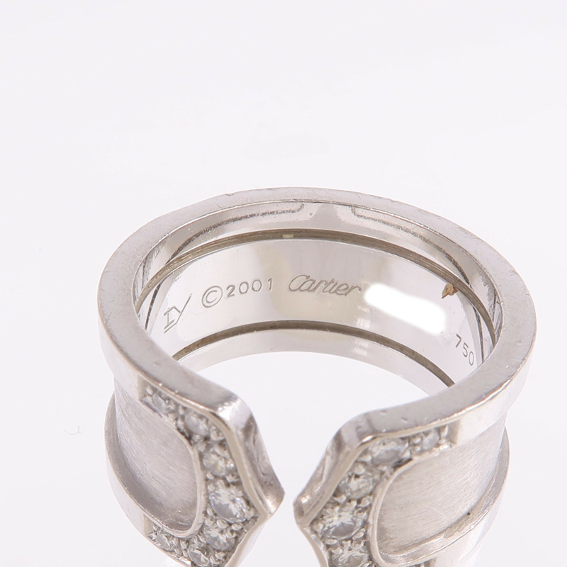CARTIER 18K白金C2 Diamond Ring鑽石戒指Cartier#52/US#6-4