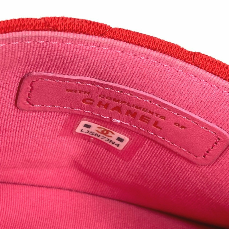 香奈兒菱格紋迷你Matelasse CC Coco標誌斜背翻蓋鏈條包，女士紅色-11