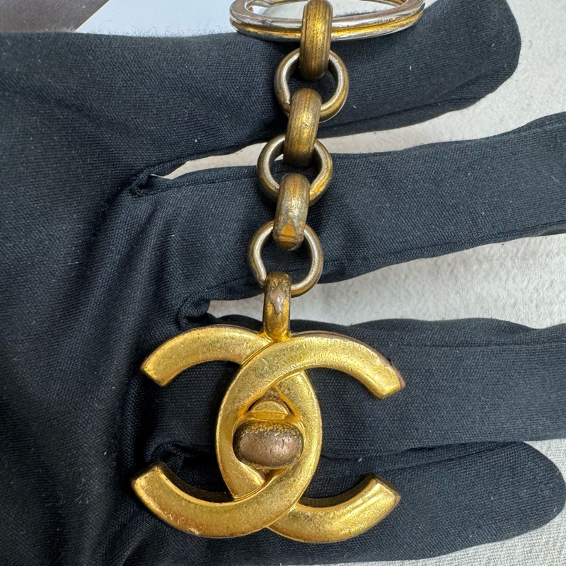 Chanel 雙C 鑰匙圈 vintage 二手 中古-4