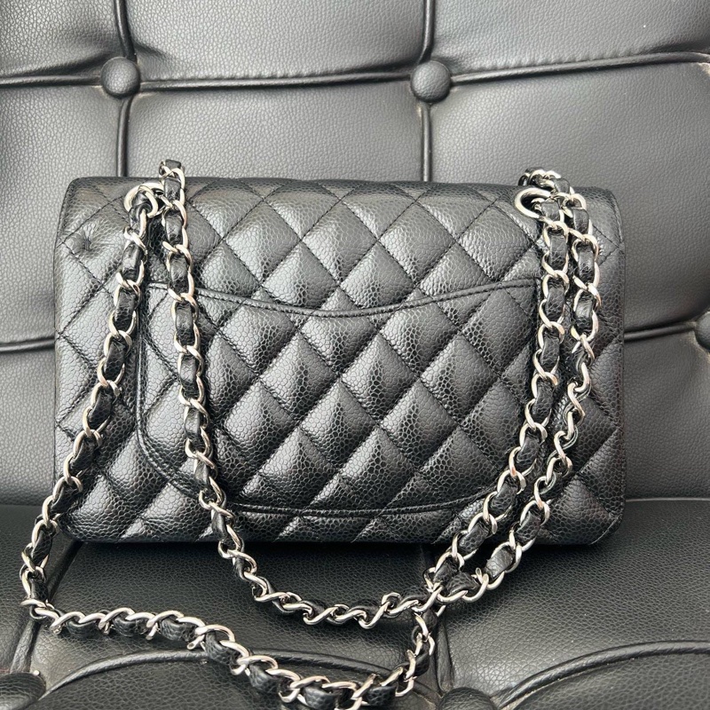 香奈兒chanel CF黑銀小號-2