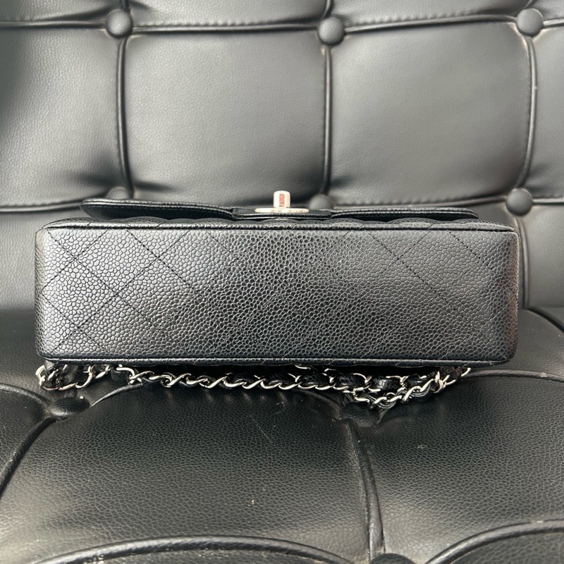 香奈兒chanel CF黑銀小號-3