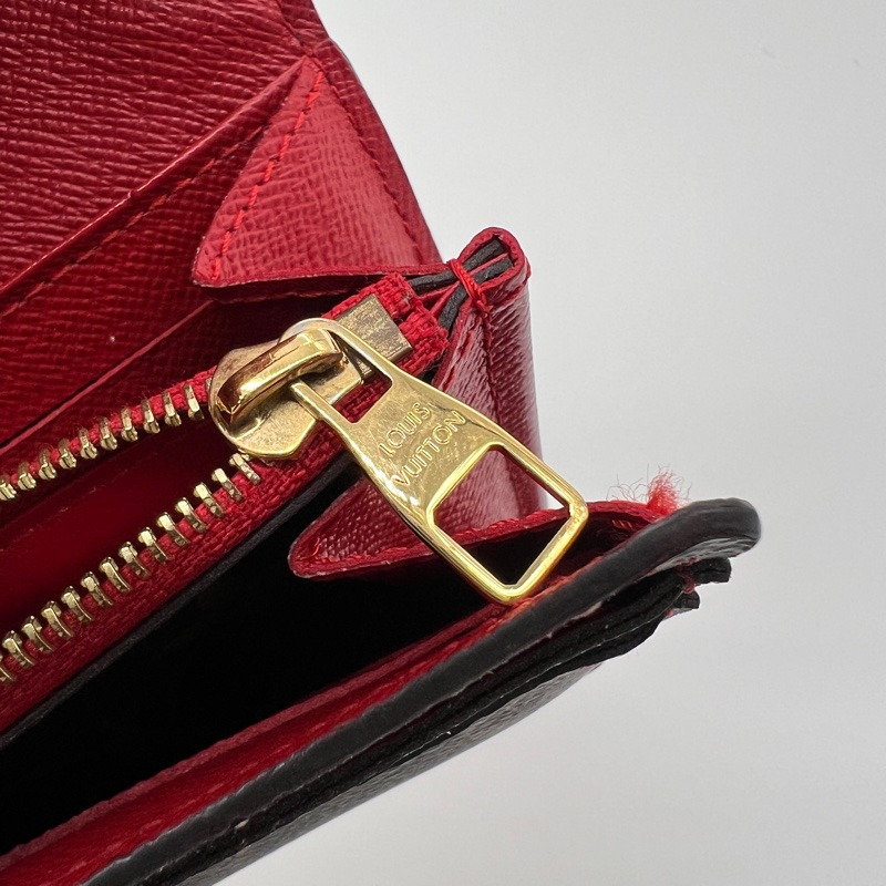 🌹LV 經典老花 滾紅邊 扣式 長夾🌹-10