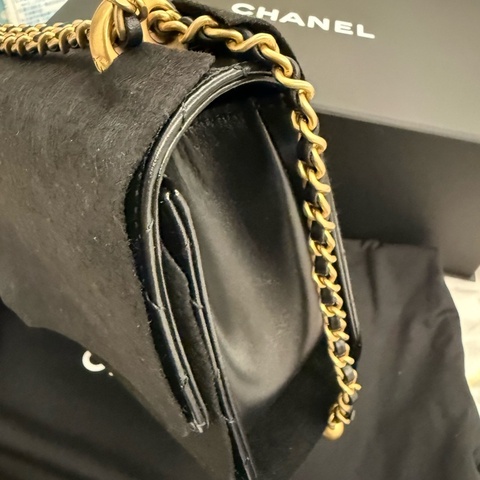Chanel 雙小金球口蓋包 可調節
