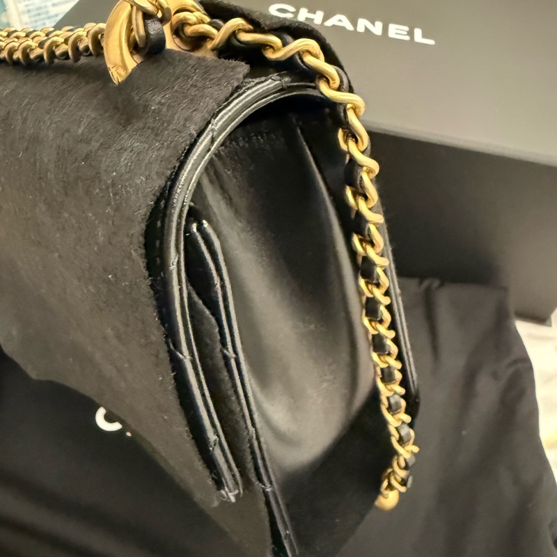 Chanel 雙小金球口蓋包 可調節-0