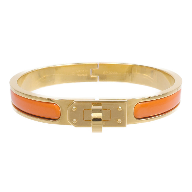 HERMES 金屬/琺瑯Mini Clic Kelly Bracelet手鐲-0
