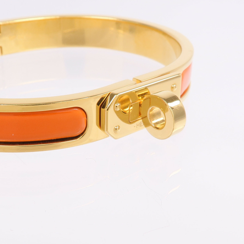 HERMES 金屬/琺瑯Mini Clic Kelly Bracelet手鐲-4