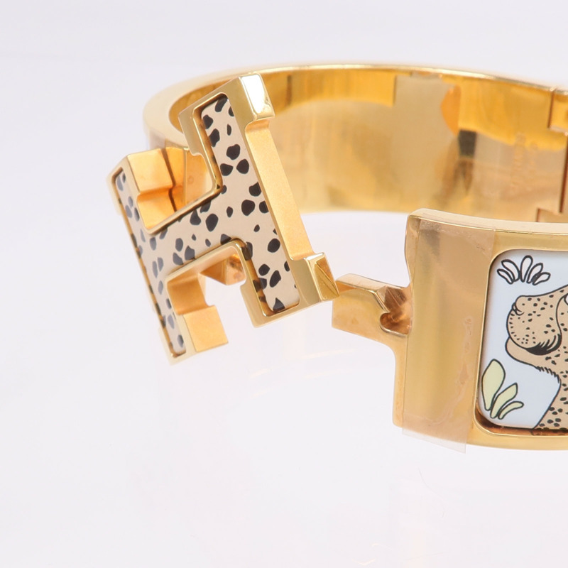 HERMES 金屬/琺瑯Clic-Clac H手鐲-5