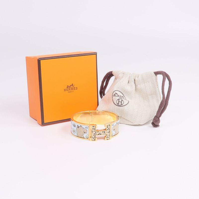 HERMES 金屬/琺瑯Clic-Clac H手鐲-8