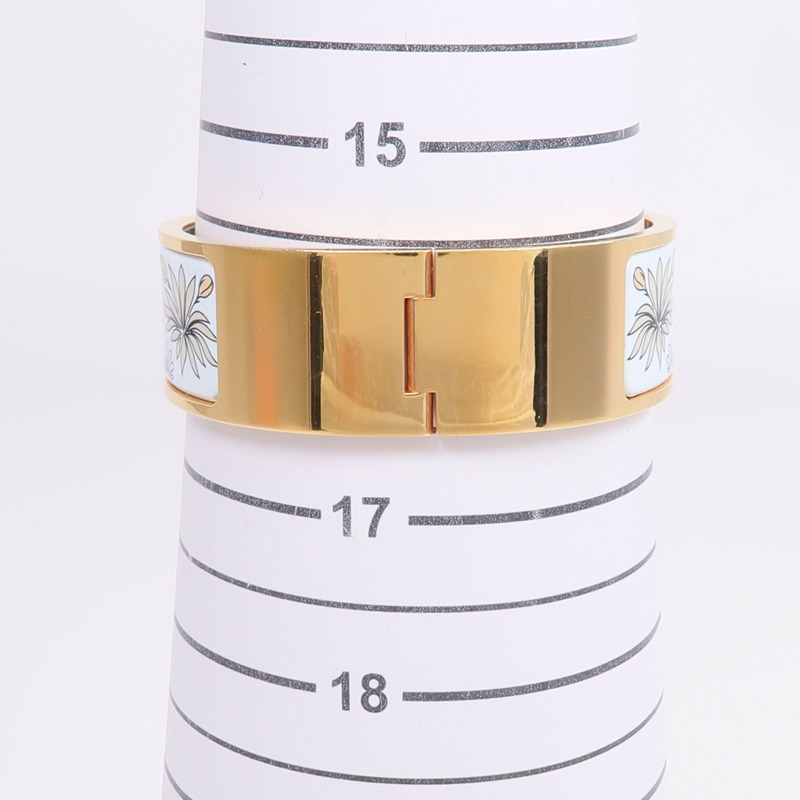 HERMES 金屬/琺瑯Clic-Clac H手鐲-9
