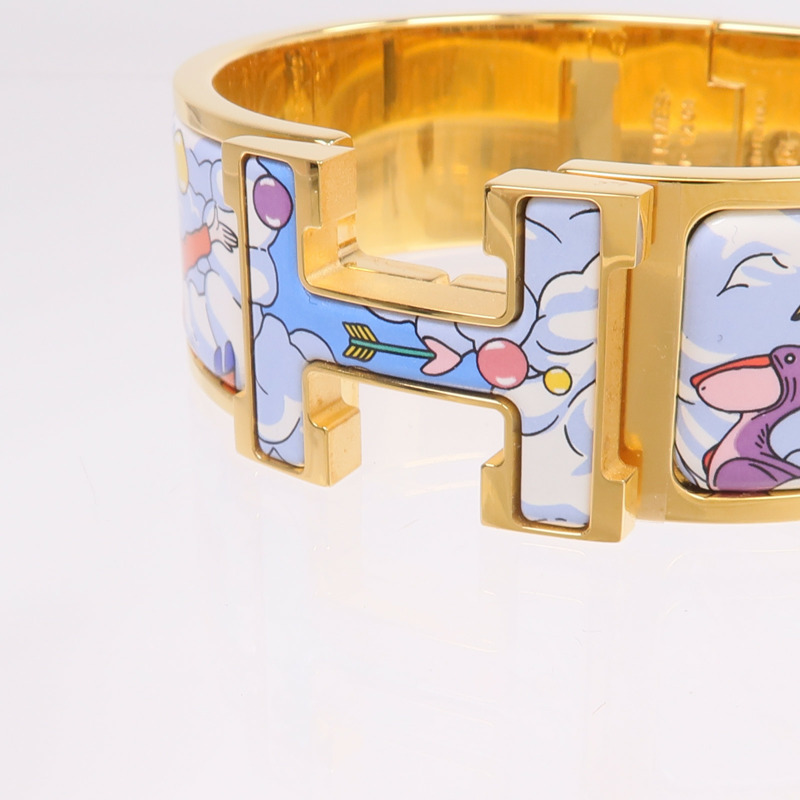 HERMES 金屬/琺瑯Clic-Clac H手鐲-6