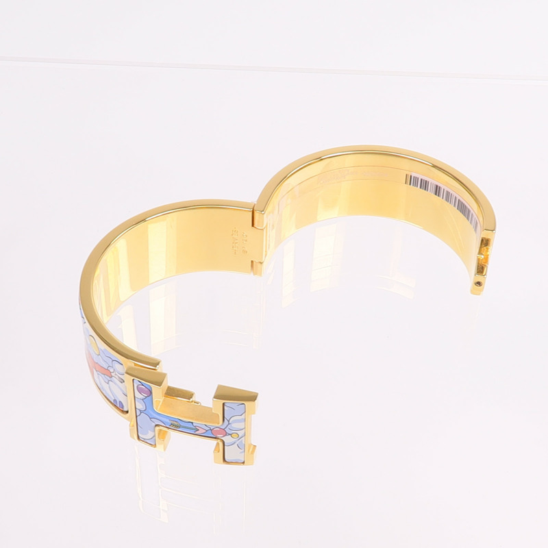 HERMES 金屬/琺瑯Clic-Clac H手鐲-7