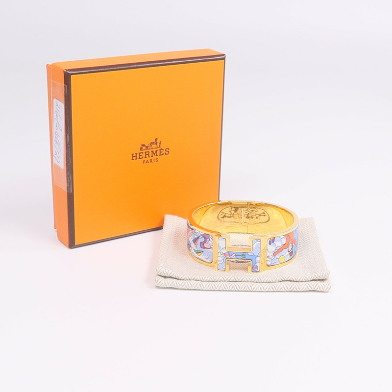HERMES 金屬/琺瑯Clic-Clac H手鐲-9