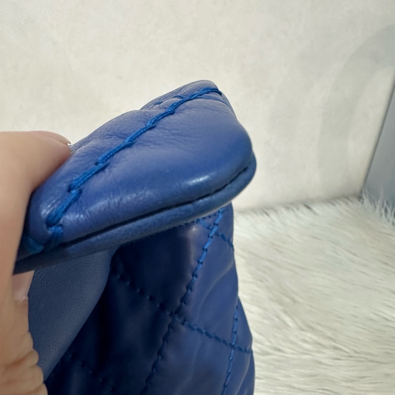 Chanel  閃電藍牛皮銀鏈肩背包COCO 30 SADDLE-23