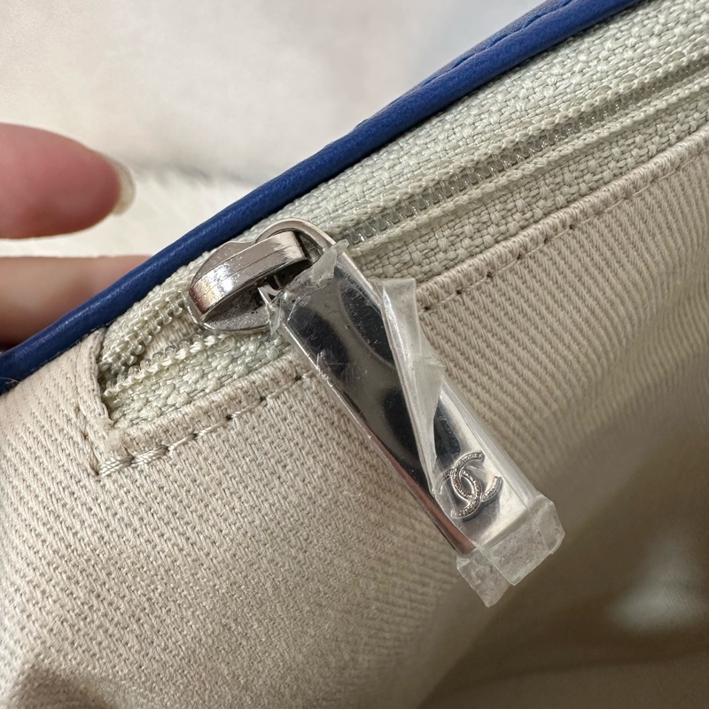 Chanel  閃電藍牛皮銀鏈肩背包COCO 30 SADDLE-47