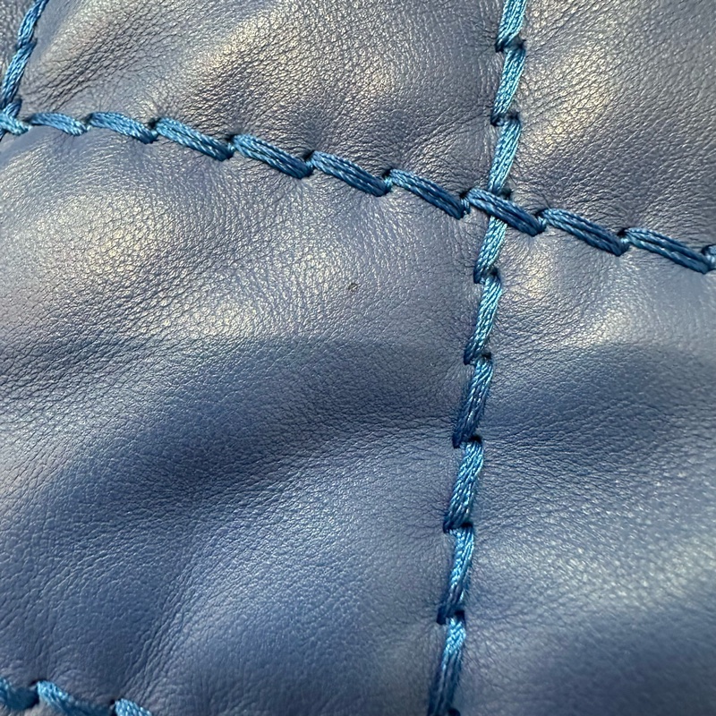 Chanel  閃電藍牛皮銀鏈肩背包COCO 30 SADDLE-75