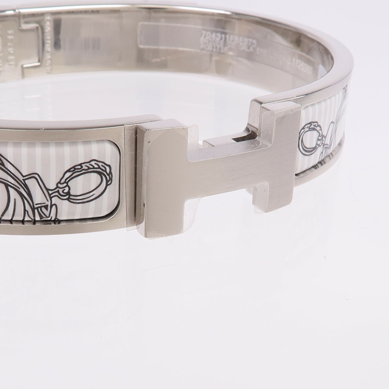 HERMES 金屬/琺瑯Clic H手鐲-5